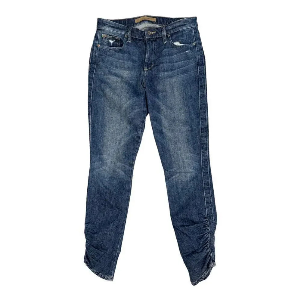 Joe's Jeans Size W 26 The Icon Mid Rise Shirred Cuff Skinny Ankle Jeans